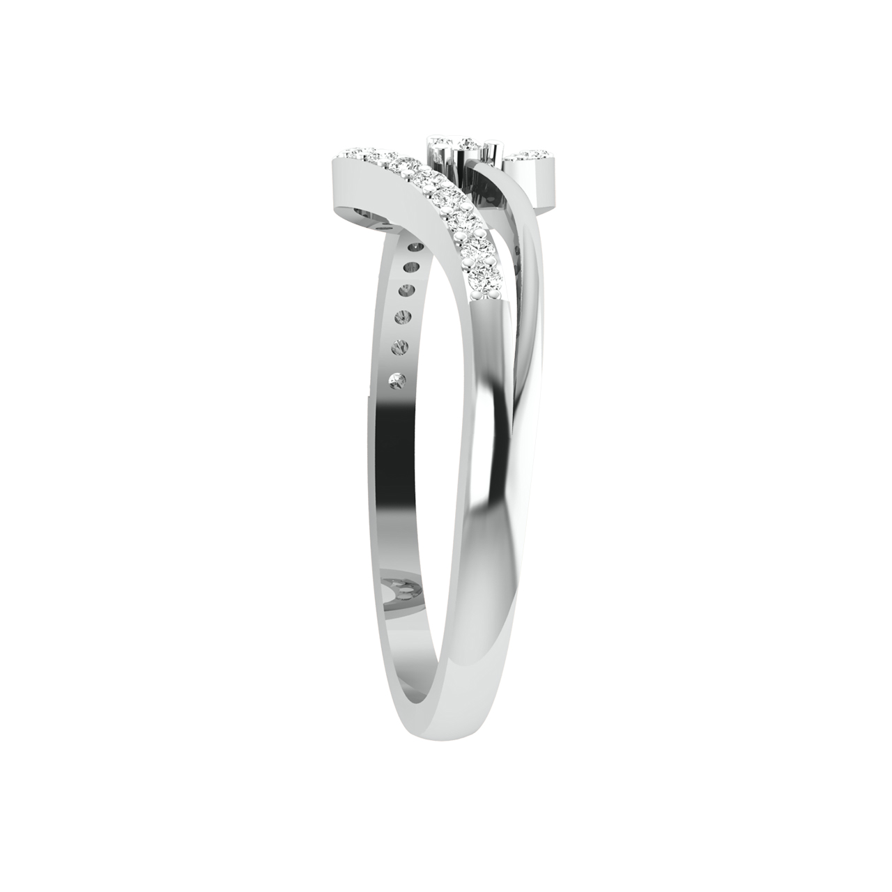 Moriko Round Diamond Dainty Ring